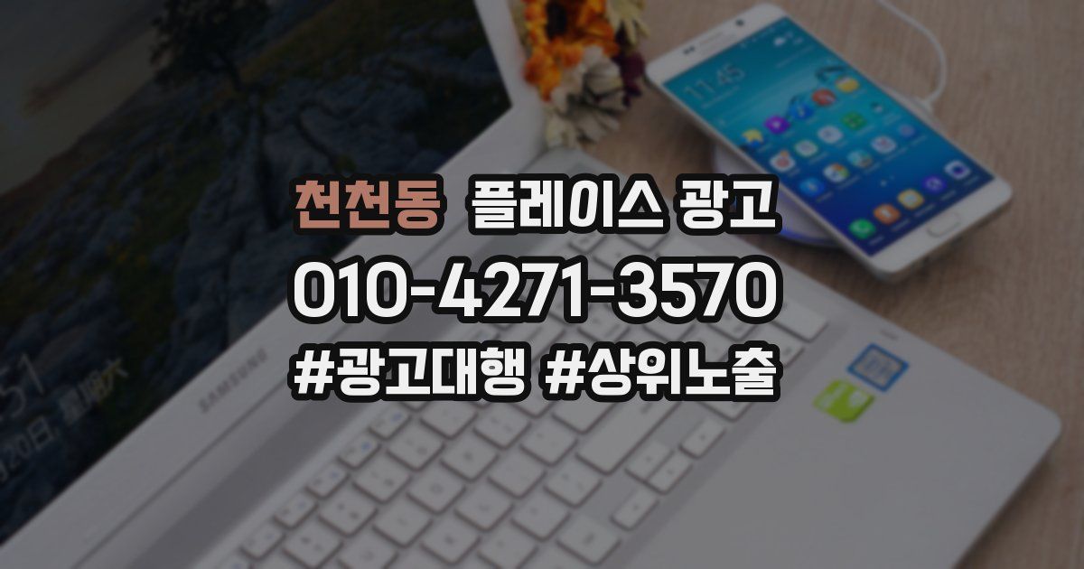 천천동 플레이스 광고