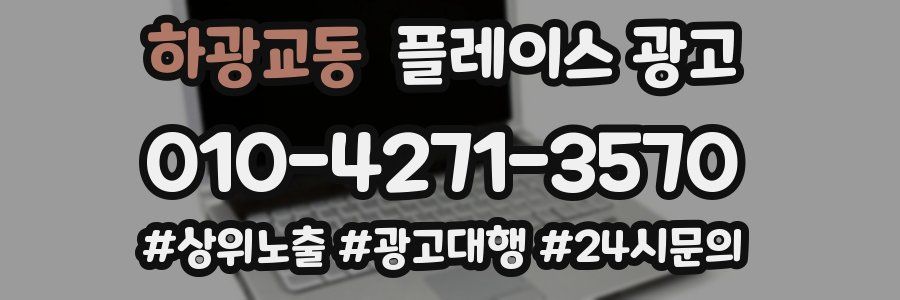 하광교동 플레이스 광고