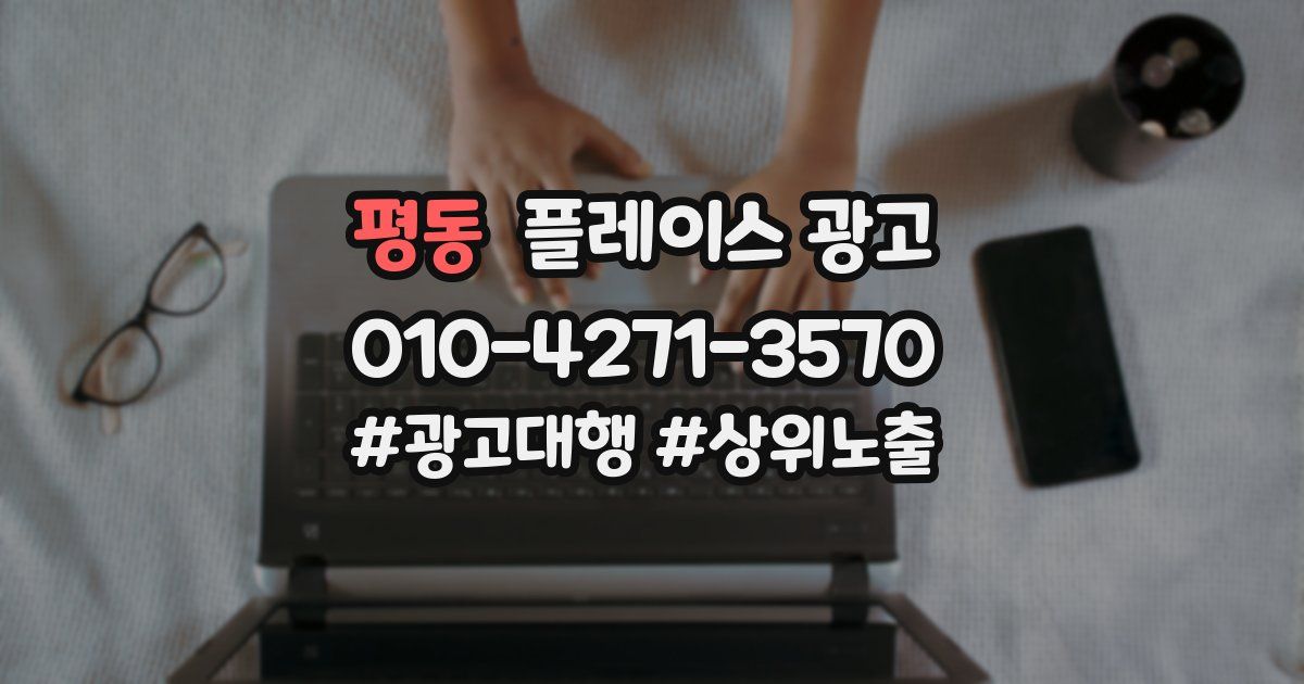평동 플레이스 광고