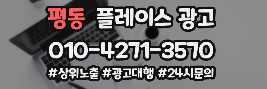 평동 플레이스 광고