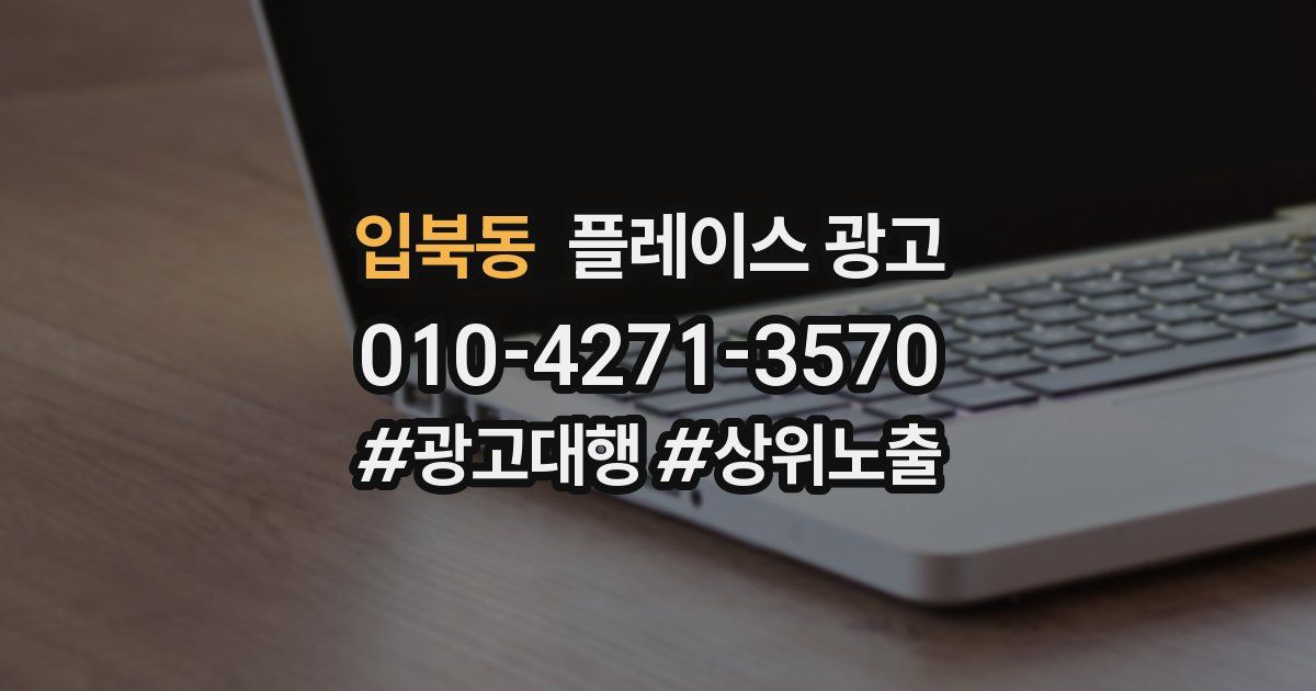 입북동 플레이스 광고