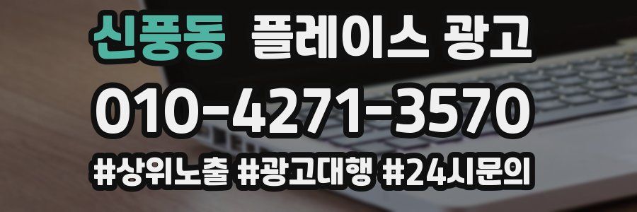 신풍동 플레이스 광고