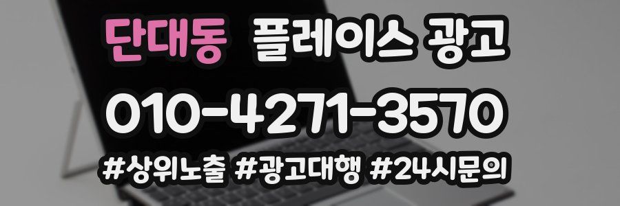 단대동 플레이스 광고