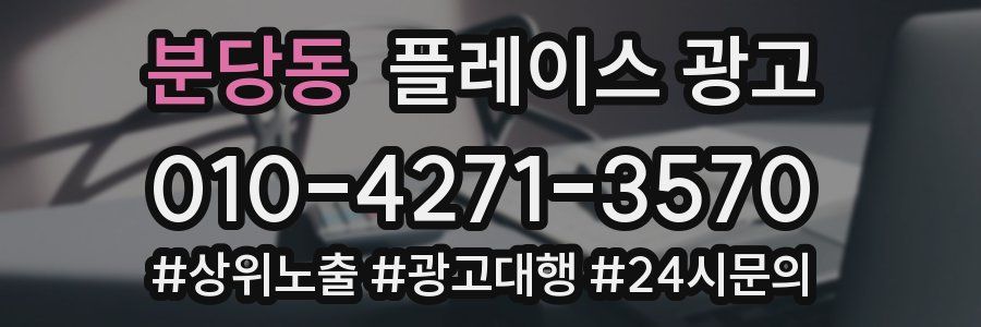 분당동 플레이스 광고