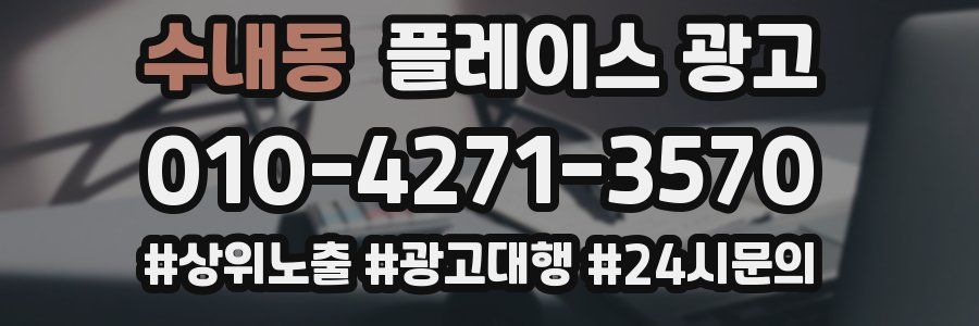 수내동 플레이스 광고
