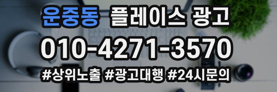운중동 플레이스 광고