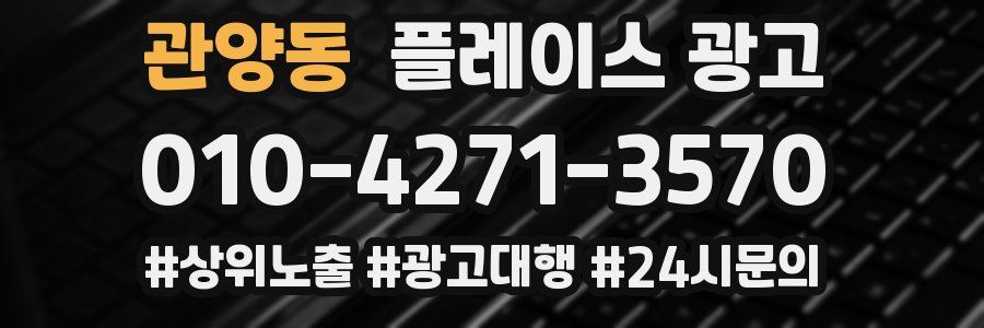 관양동 플레이스 광고
