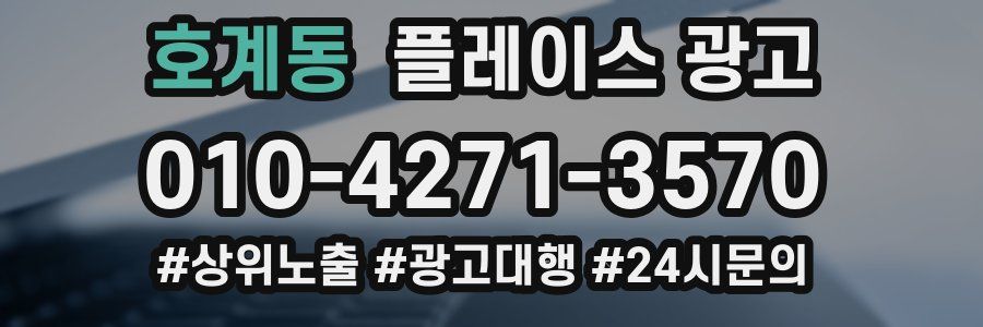 호계동 플레이스 광고