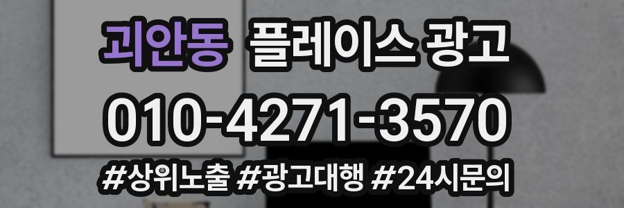 괴안동 플레이스 광고