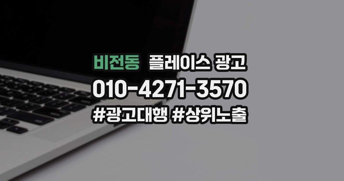 비전동 플레이스 광고