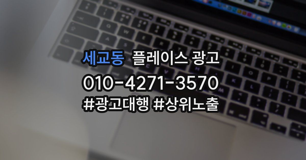세교동 플레이스 광고