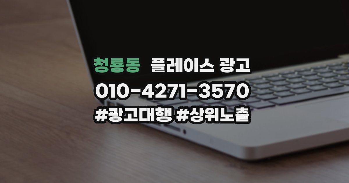 청룡동 플레이스 광고