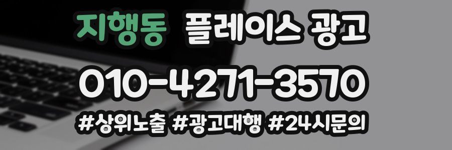 지행동 플레이스 광고
