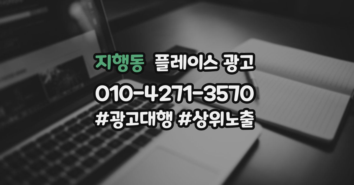 지행동 플레이스 광고