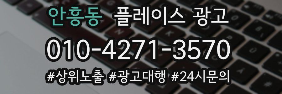 안흥동 플레이스 광고