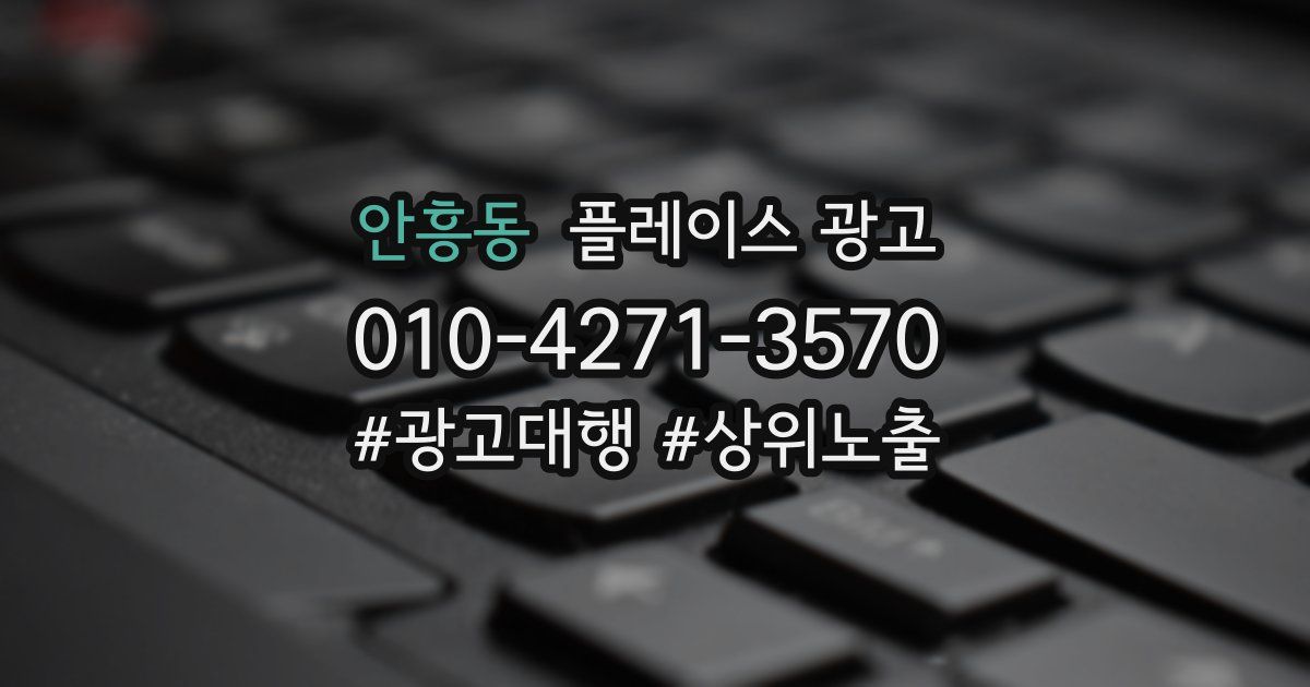 안흥동 플레이스 광고