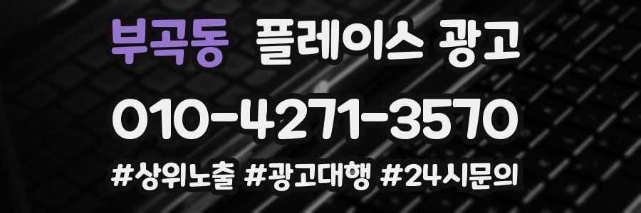 부곡동 플레이스 광고