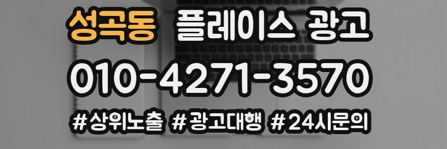 성곡동 플레이스 광고