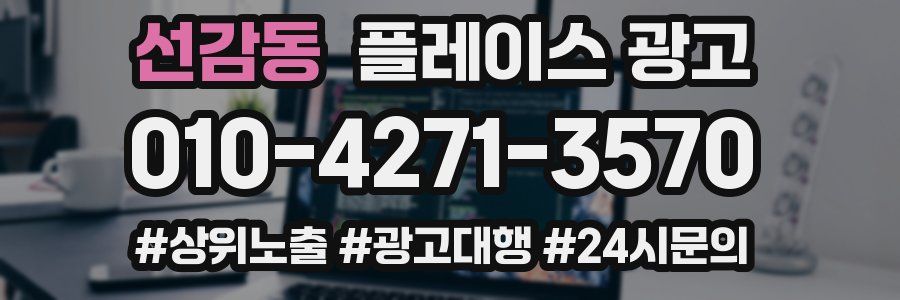 선감동 플레이스 광고