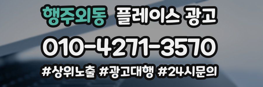 행주외동 플레이스 광고