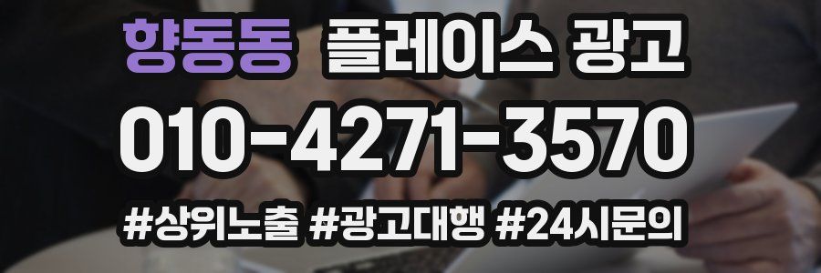 향동동 플레이스 광고