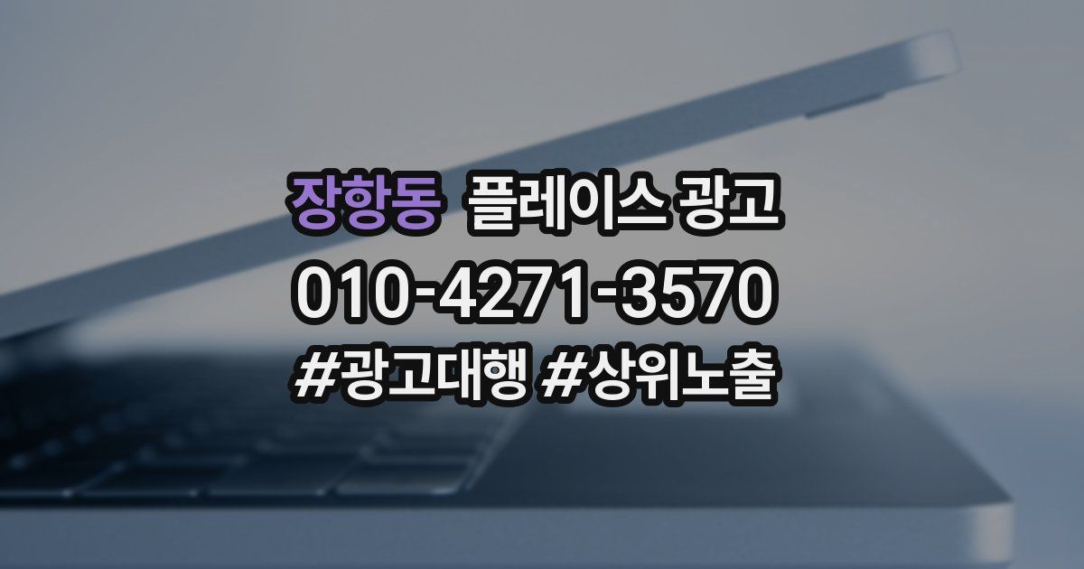 장항동 플레이스 광고
