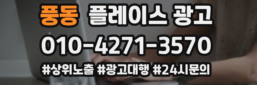 풍동 플레이스 광고