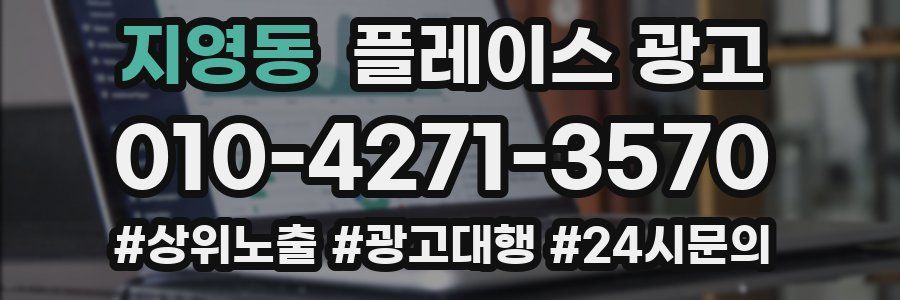 지영동 플레이스 광고