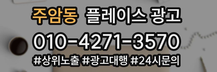 주암동 플레이스 광고