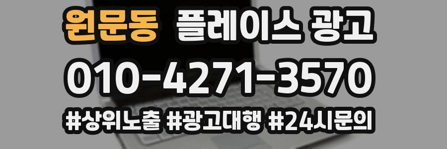 원문동 플레이스 광고