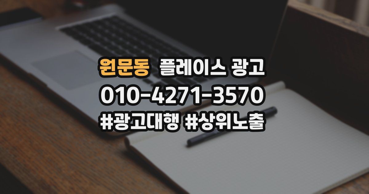 원문동 플레이스 광고