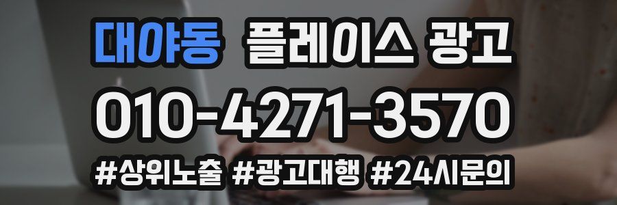 대야동 플레이스 광고
