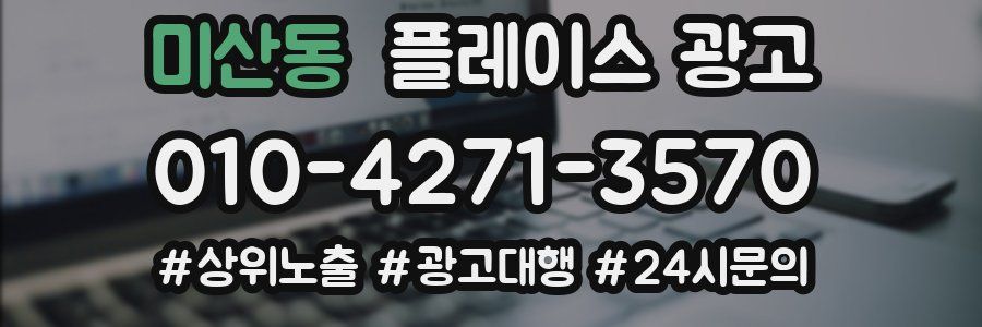 미산동 플레이스 광고