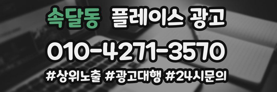 속달동 플레이스 광고