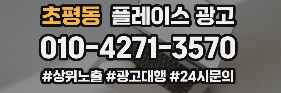 초평동 플레이스 광고