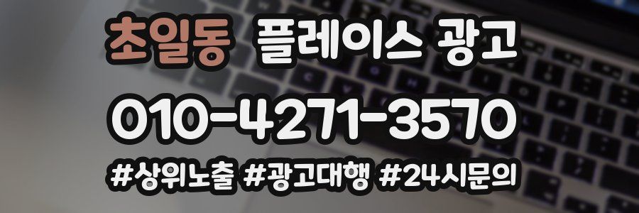 초일동 플레이스 광고