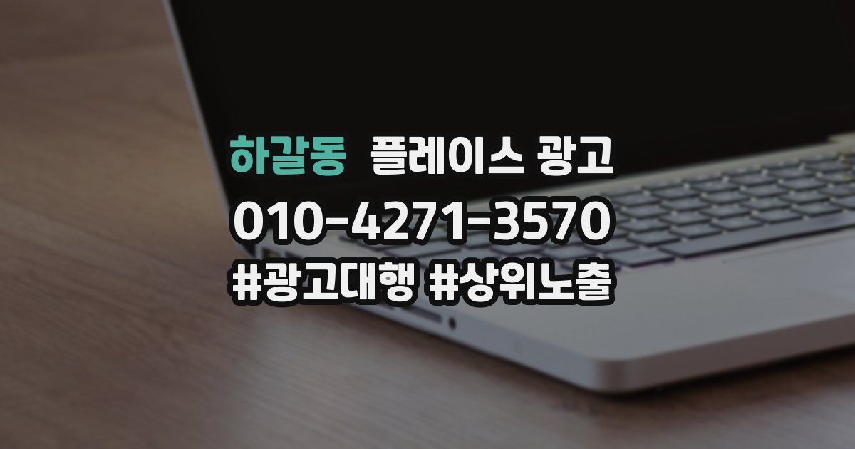 하갈동 플레이스 광고