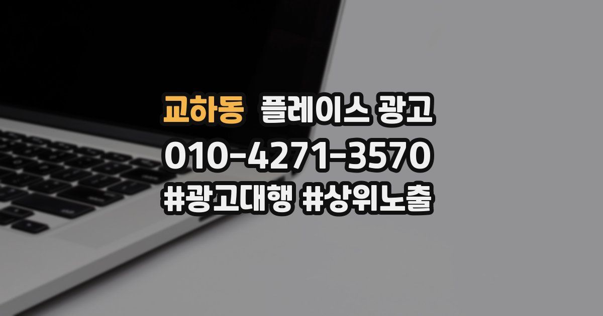 교하동 플레이스 광고