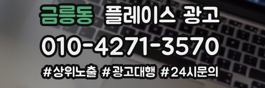 금릉동 플레이스 광고