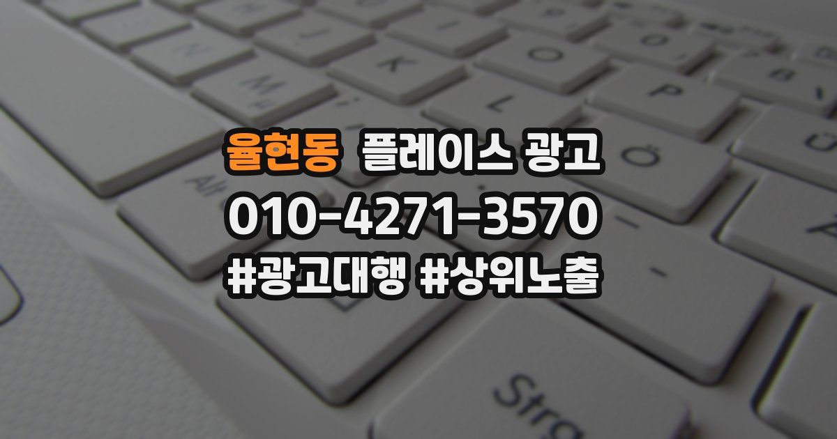 율현동 플레이스 광고