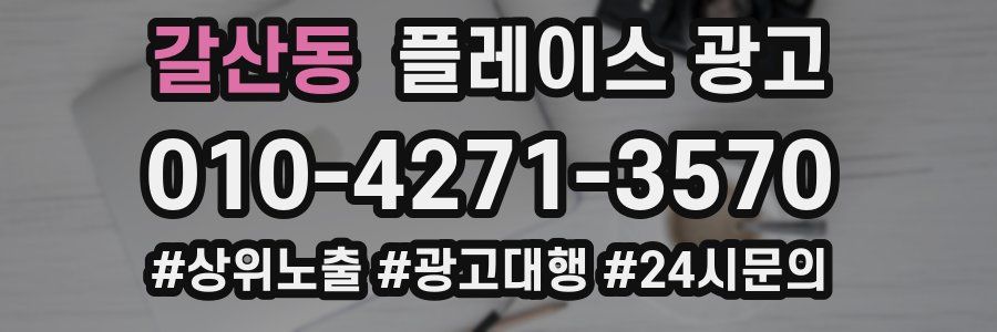 갈산동 플레이스 광고