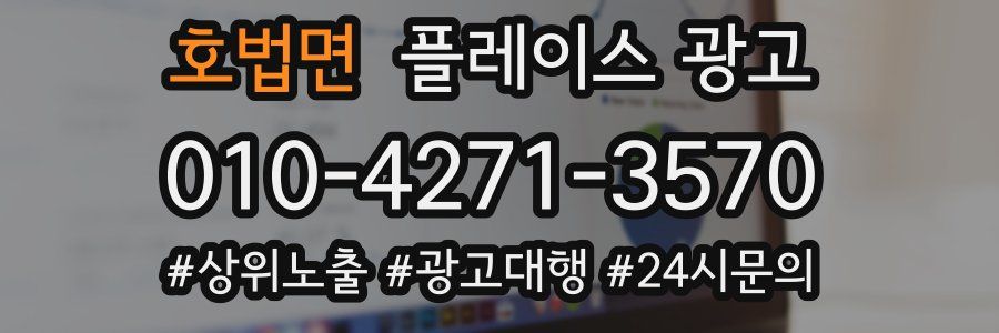 호법면 플레이스 광고