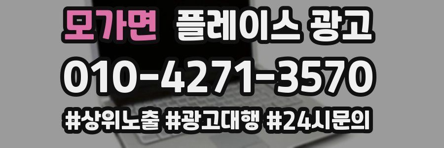 모가면 플레이스 광고