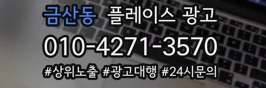 금산동 플레이스 광고