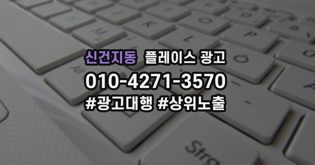 신건지동 플레이스 광고