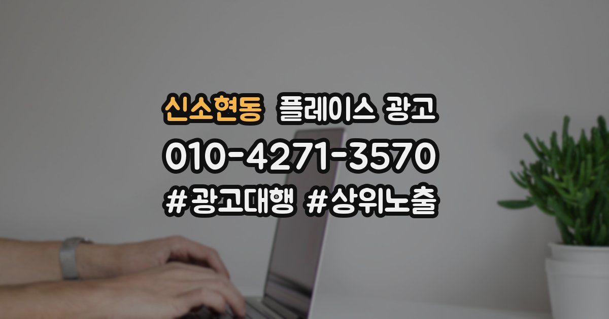 신소현동 플레이스 광고