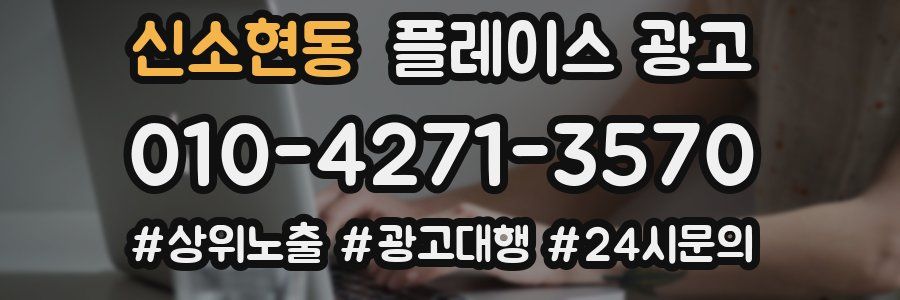 신소현동 플레이스 광고