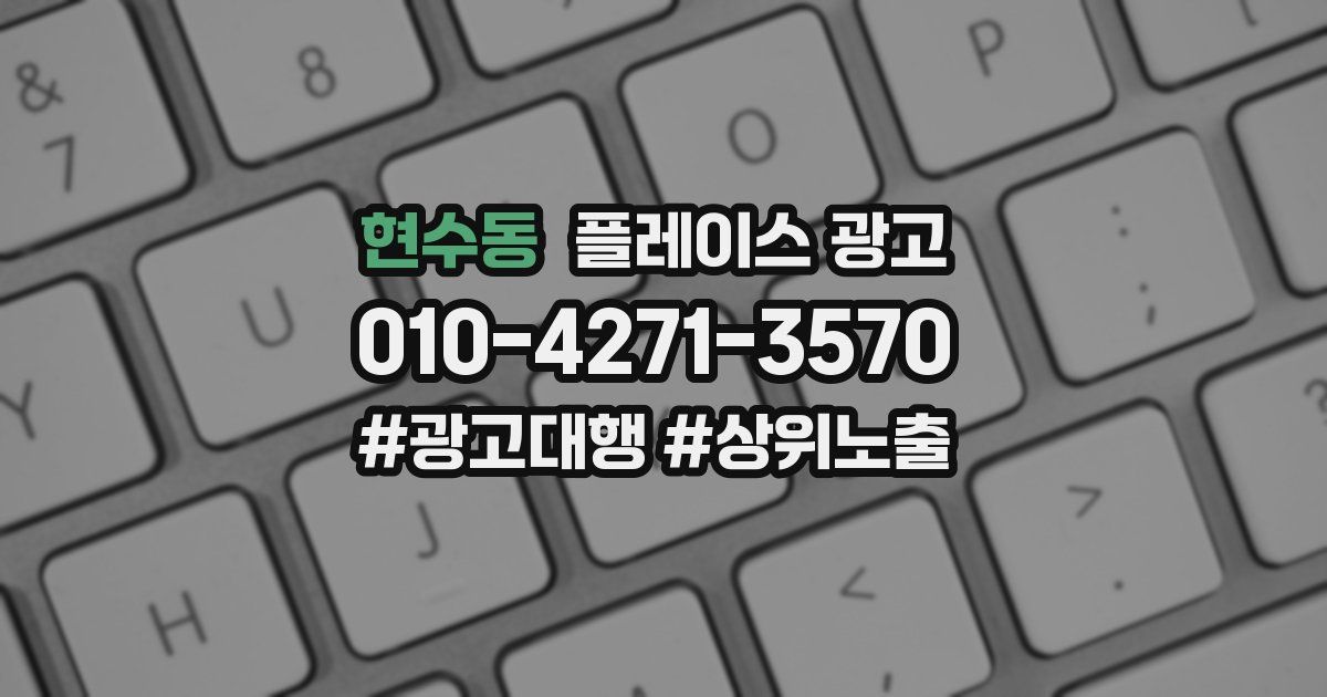 현수동 플레이스 광고