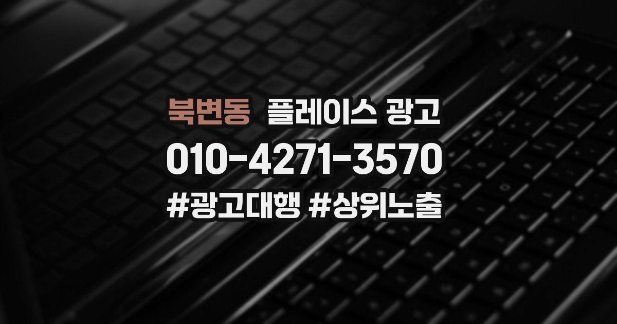 북변동 플레이스 광고