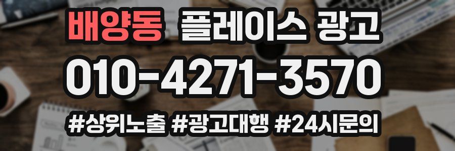 배양동 플레이스 광고